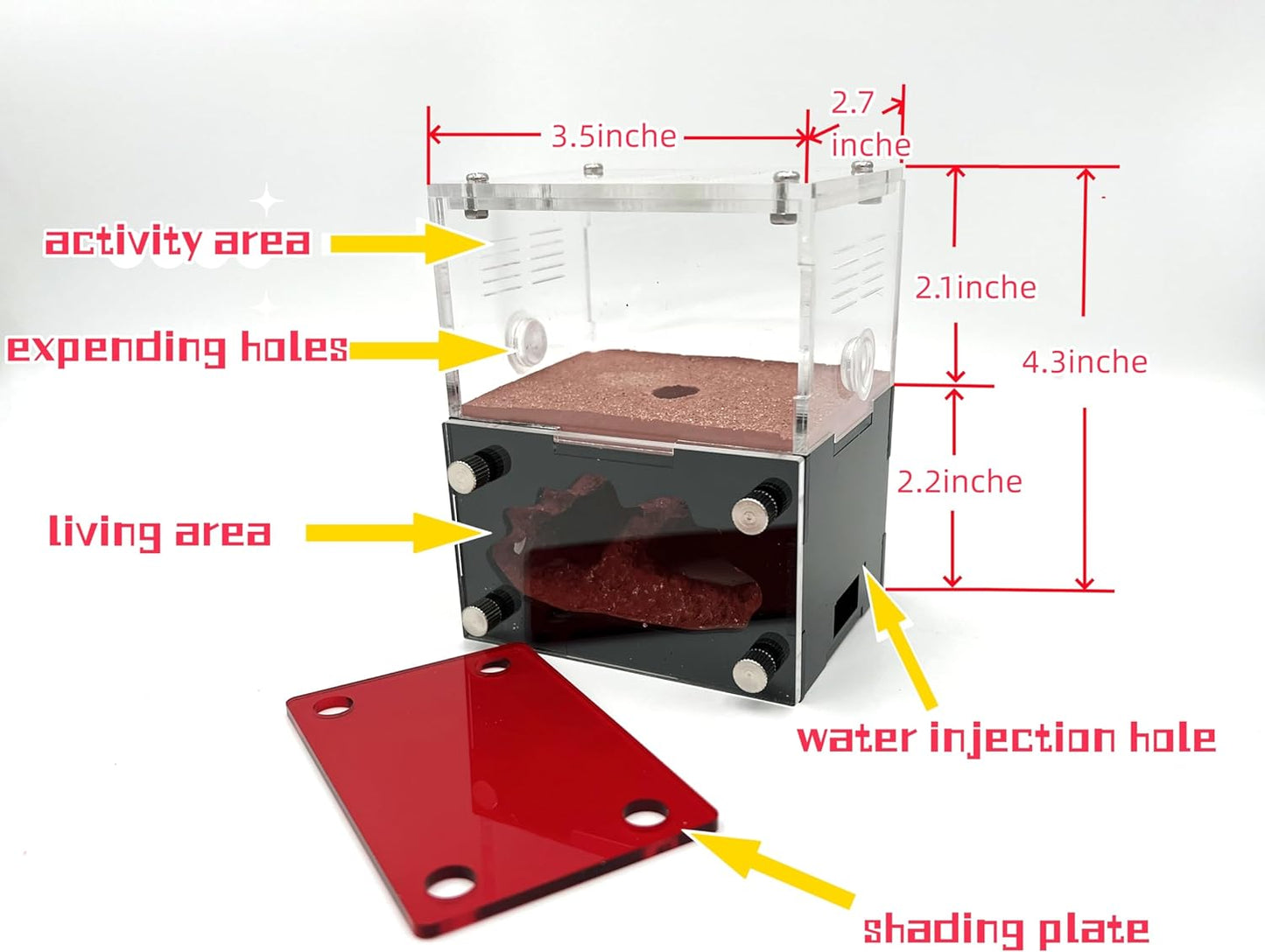 Ant Farm&Nest,House, Nest for ant Farm, Behavior Study House, Small Ant House.