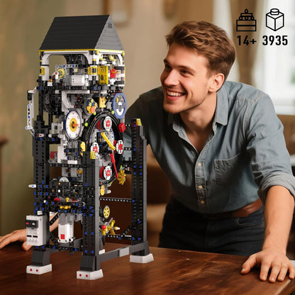 Mould King Cyberpunk Grand Clock Building Set 10160, 3675+ PCS Motorized DIY Clock Model with Mechanical Gears, APP Control & Real-Time Display, Advanced Engineering Toy for Adults & Teens 14+