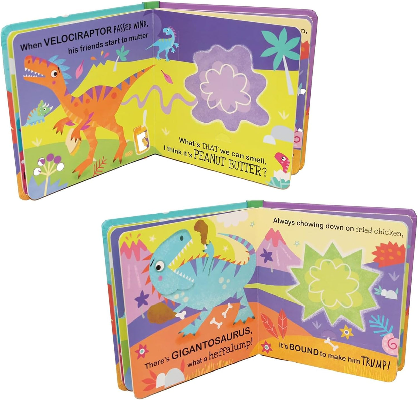 Buddy & Barney: Scratch & Sniff Book - Dino Farts - Rhyming Prehistoric Board Book, Lift-The-Flap & Smell, 7 Hilarious Real Scents, Sensory, Kids 3+