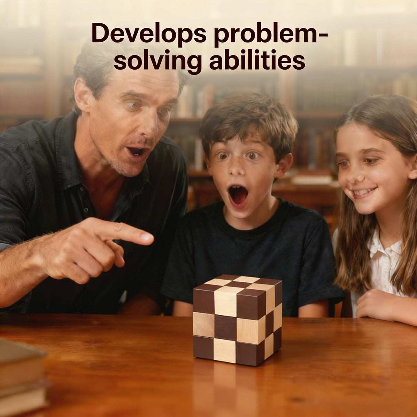 MAGIKON Brain Teaser Cube Puzzle Toy (Square Snake Cube)