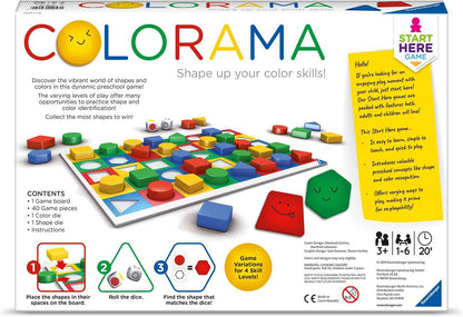 Ravensburger Colorama Game for Kids - Engaging Pattern & Shape Recognition Fun | Ideal for Ages 3 & Up | Family-Friendly | Learning Made Exciting