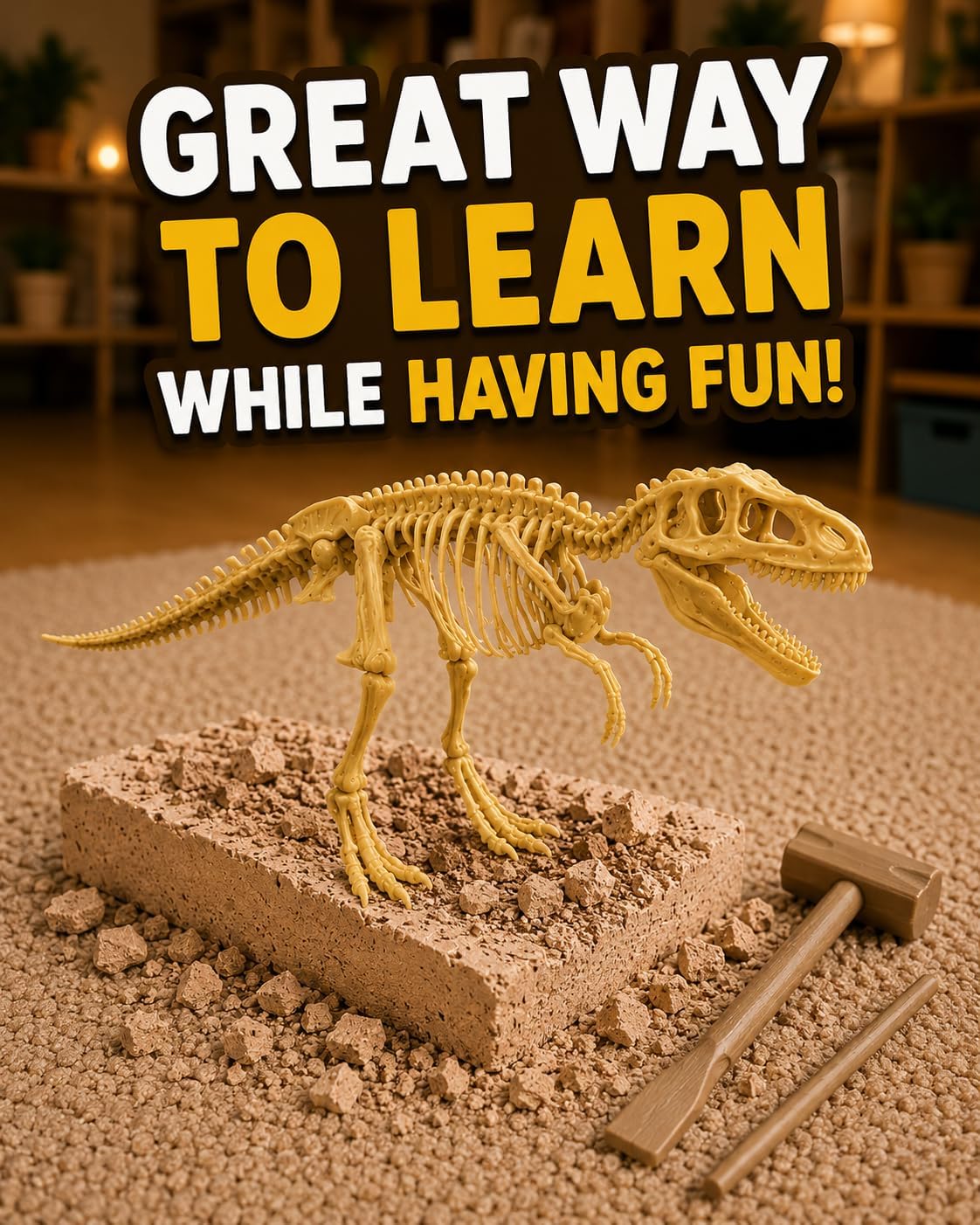 Science4you Triceratops Dinosaur Fossil Digging Kit - Excavate and Assemble 10 Dino Bones, Dinosaur Archeology and Paleontologist Toys, Games, Gifts for Boys and Girls Age 6 7 8 9 10+