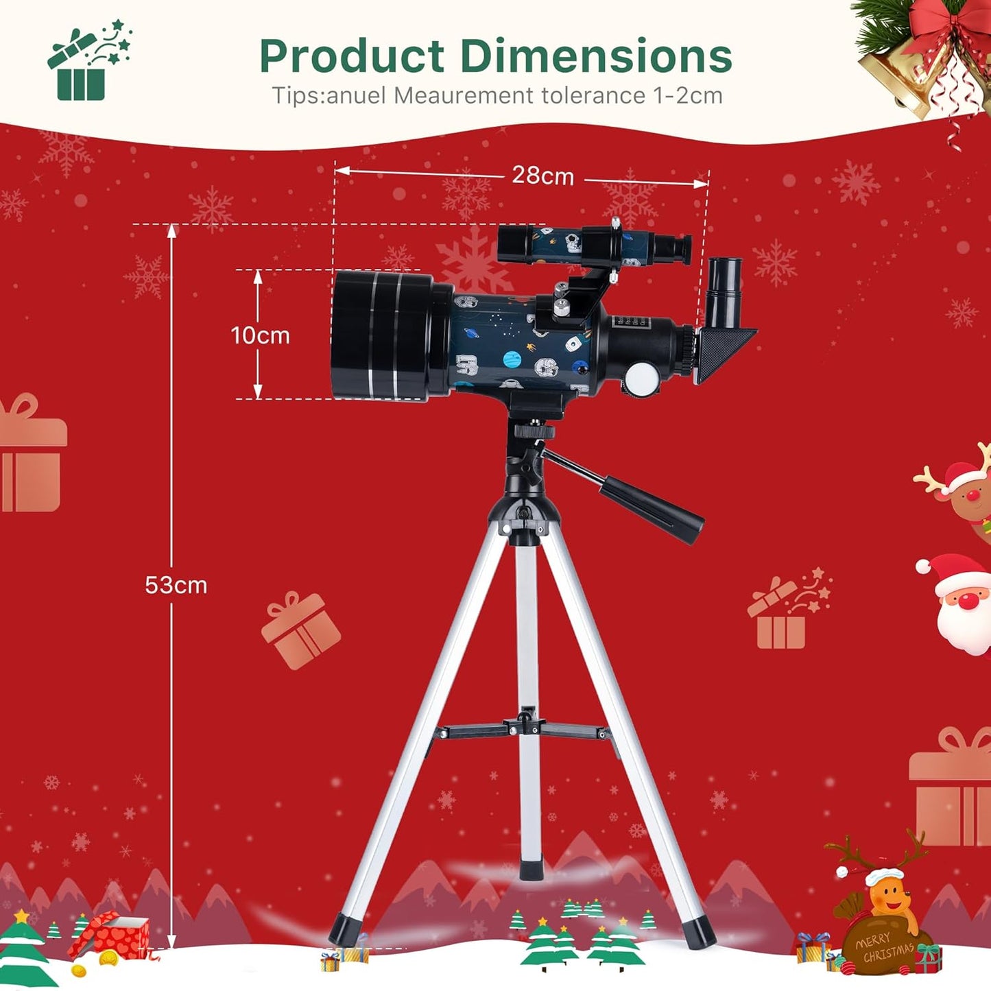 FREE SOLDIER Telescope for Kids 70mm Aperture Astronomical Refractor Telescopes for Beginners (15X-150X) 300mm Telescope for Adults High Powered with A Phone Adapter & A Wireless Remote (White)