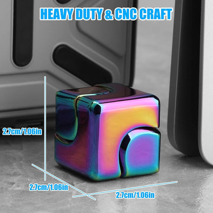 Metal Cube Spinner Fidget Toy Iron Fingertips 3D Puzzle Gyro Gear Sensory Anti Stress Relief Educational Games for Kids Adults