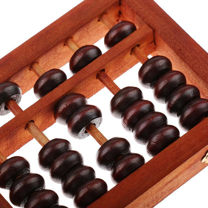 Chinese Wooden Bead Arithmetic Abacus, Classic Ancient Calculator, Counting Collection Gift for Children & Adults