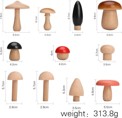 Promise Babe Wooden Baby Toys Balance Counting Toys Math Games Unfinished Wooden Peg Dolls Preschool Learning Educational Montessori Toys for Kids Toddlers