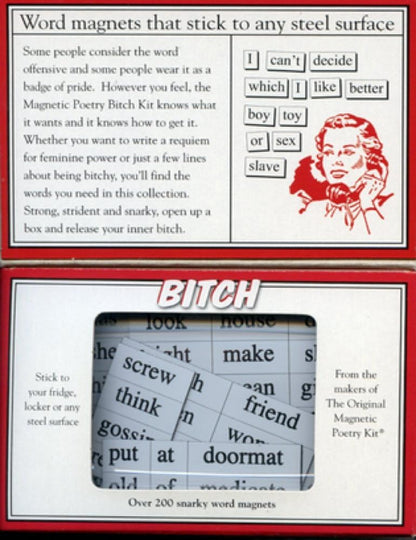 Bitch-Magnetic Poetry Kit