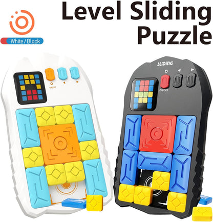Super Slide Puzzle Game - Electronic Sliding Puzzle Toy with 500+ Levels, Brain Teaser & Logic Game for Kids and Adults (Classic-White)
