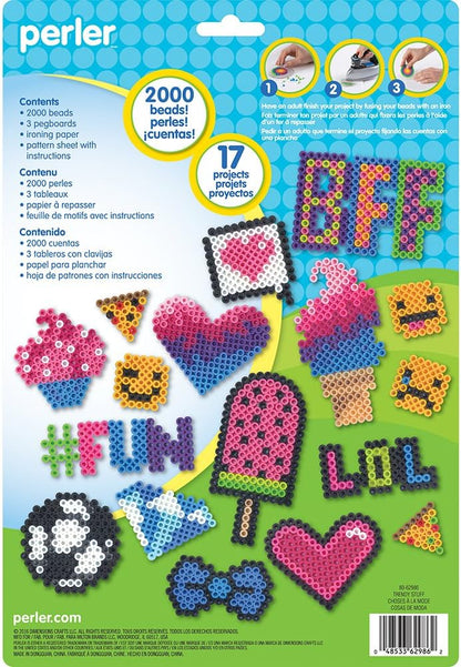 Perler Beads 'Geometric Shapes' Fuse Bead Activity Kit for Kids Crafts, 2004 pcs
