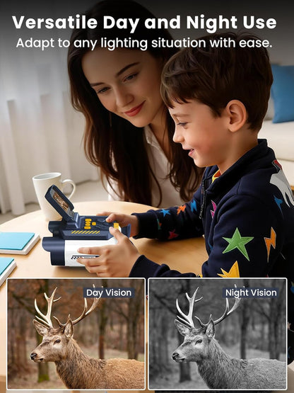 Acoath Binoculars for Kids with Night Vision Camera, Kids Telescope, 10X Optical Zoom, Magic Adventures Telescope Toys Gifts for Age 3, 4, 5, 6, 7, 8, 9, 10+ Years Old Boys Girls