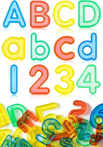 78 Pcs Translucent Lowercase Letters - Plastic Alphabet Letters - Light Table Play and Early Learning Manipulatives