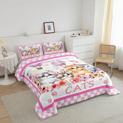 Castle Fairy Drum Kit Comforter Set,Musical Instruments Bedding Set for Kids Girls Women,Adults Rock Music Comforter,Neon Lighting Quilted Duvet Set Bedroom Collection Twin Size 2Pcs