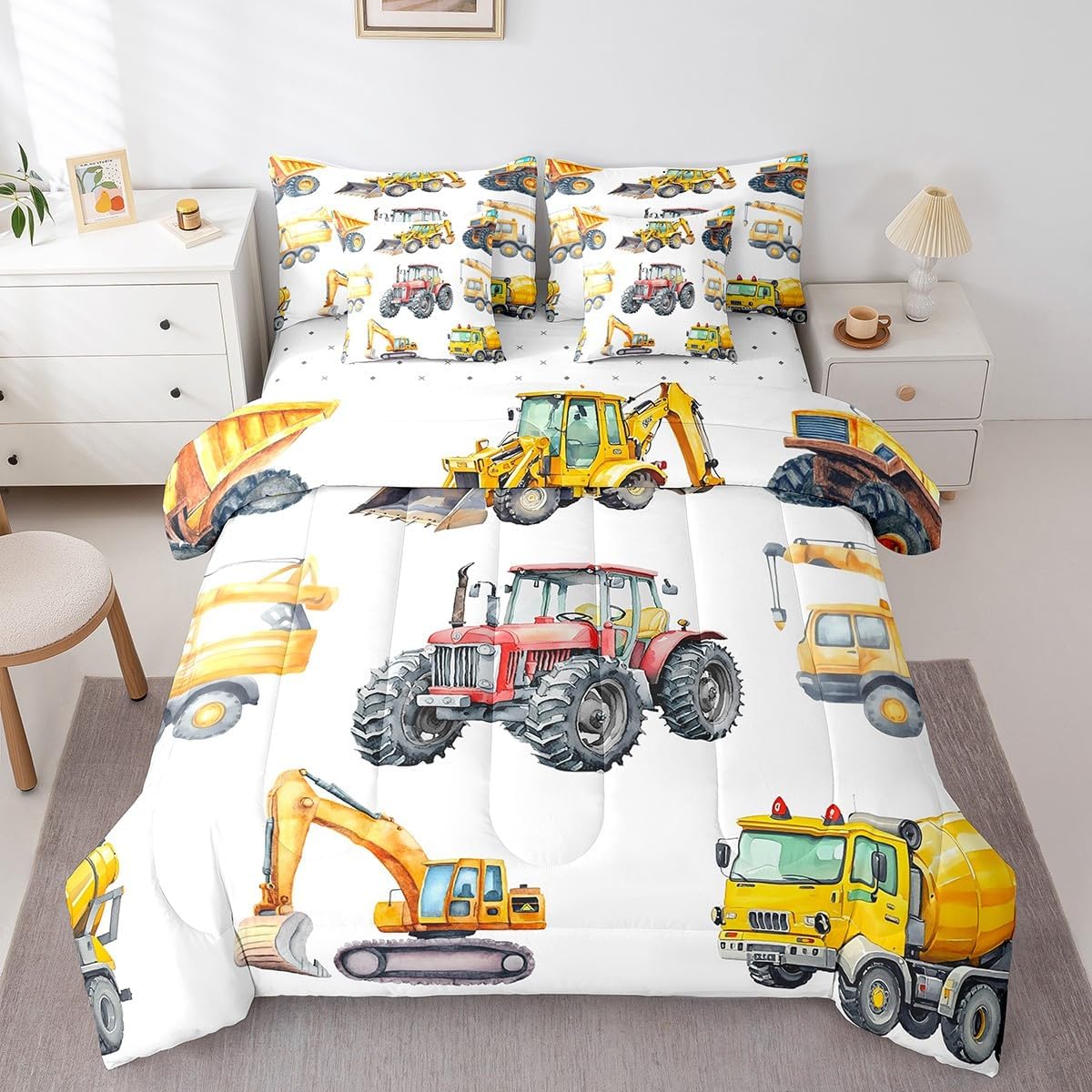 Erosebridal Chemistry Comforter Set with Sheets Full Size Periodic Table of Elements Bed in A Bag 7 Piece Science Chemistry Lovers Bedding Set for Kids Boys Children Bedroom Modern Black Bed Sets
