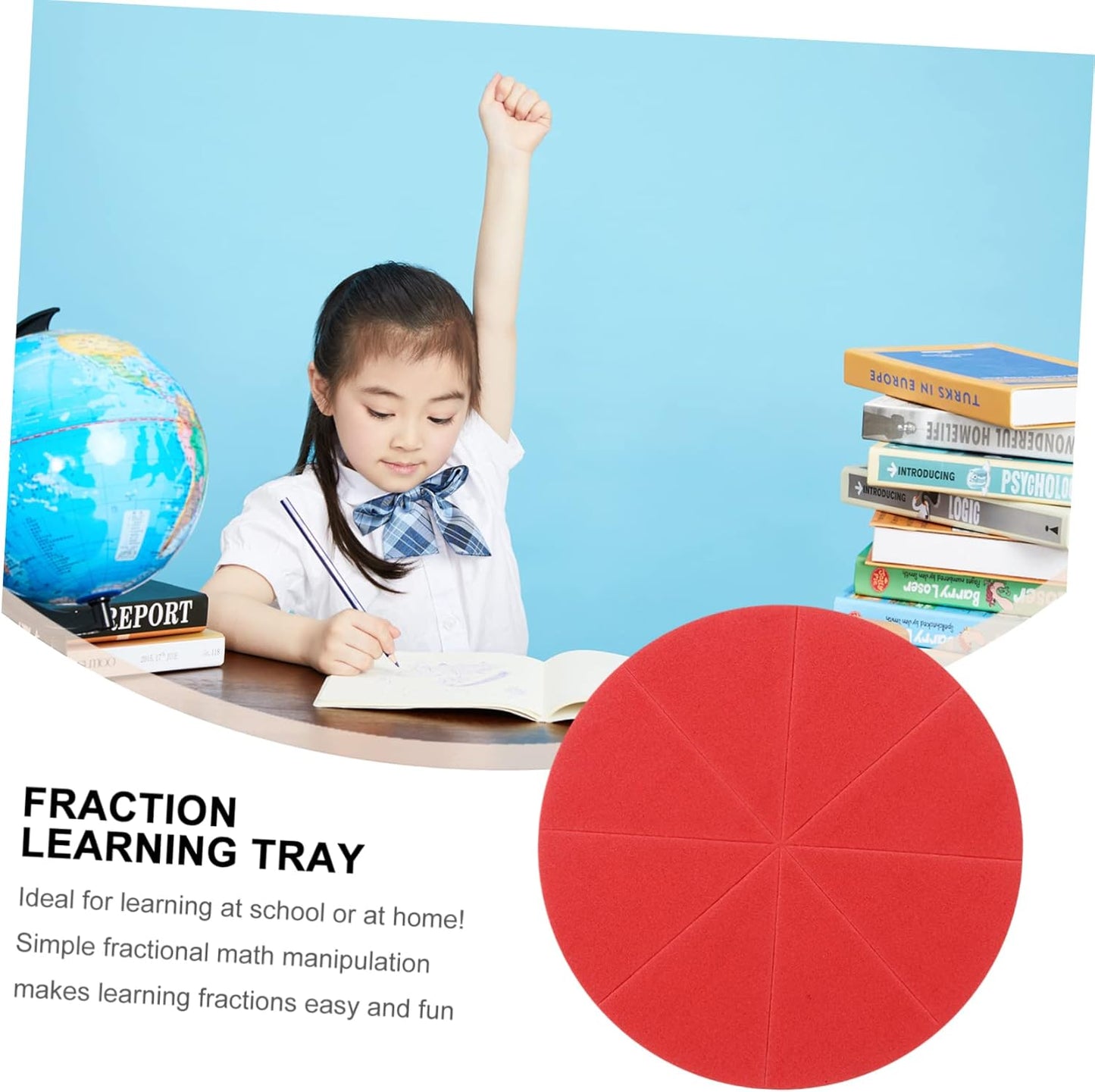 Homoyoyo 1 Set Eva Fraction Circles Educational Math for Fraction Tray Demonstrator for Preschool and Elementary Learning Activities