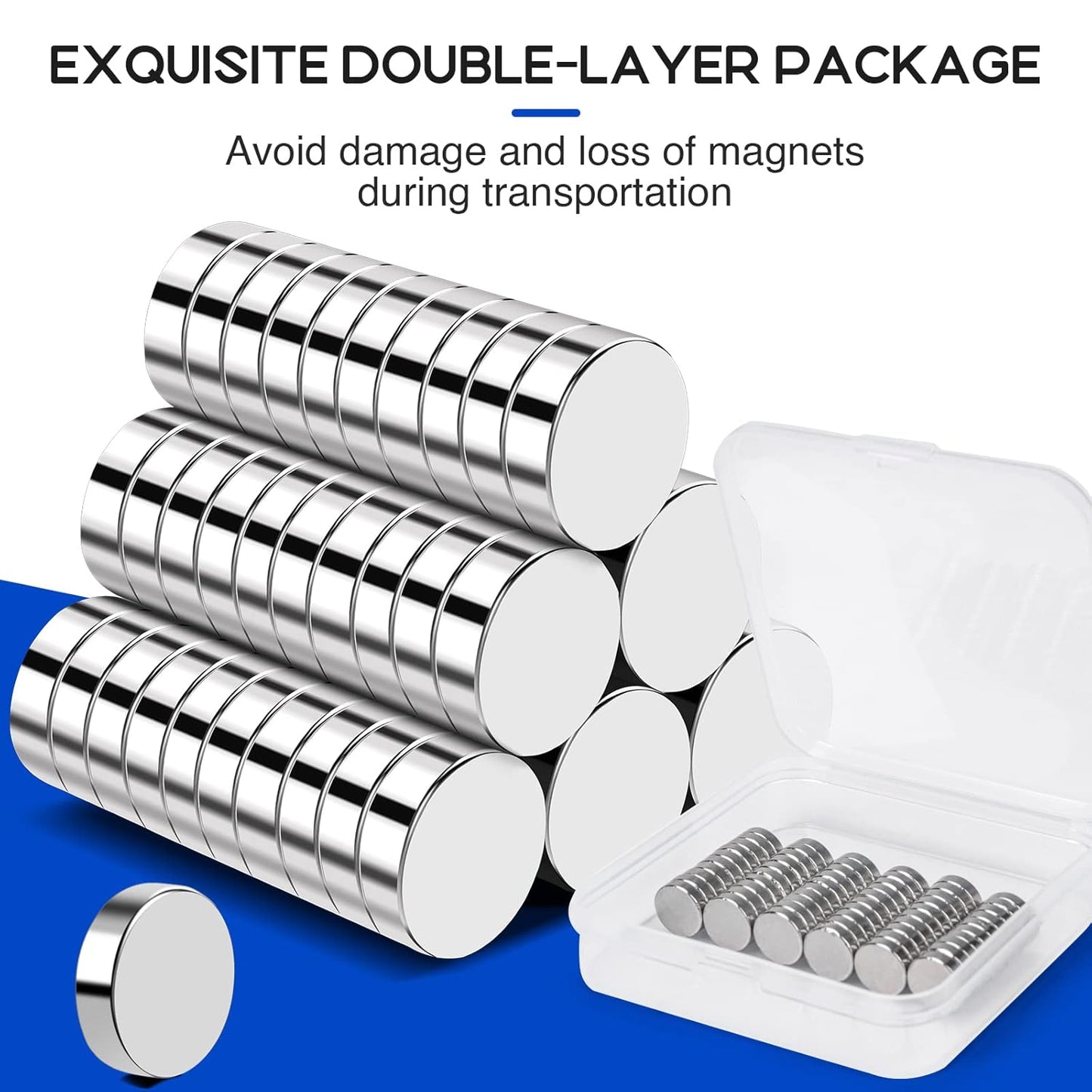 320Pcs Small Neodymium Magnets, 6x2mm Small Rare Earth Magnet Mini Magnets for Whiteboard, Office, School, STEM Measurement Kit, 3D Printing,Science Experiments