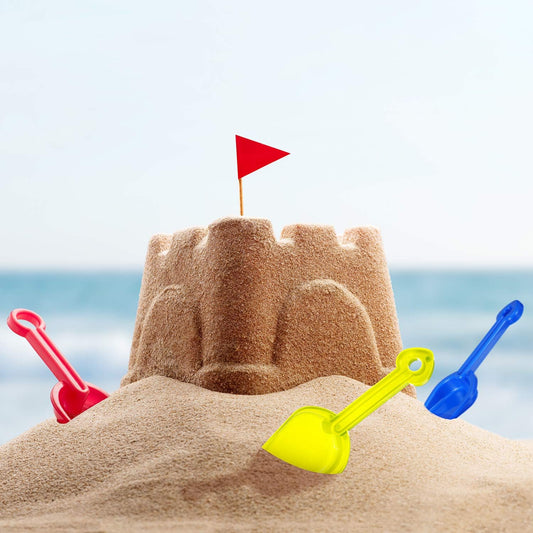 Gejoy 12 Pieces Colorful Beach Sand Shovels for Kids, 7.7'' Plastic Summer Scoop for Toddlers Outdoor Digging Play, Heavy Duty Plastic Garden Digging Scoop Toys Accessories