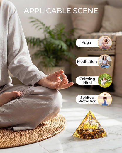 Crystals and Healing Stones, 9 Pcs Healing Crystals Set, 7 Chakra Crystal Stones Set Real Natural Selenite Pyramid Reiki Raw Rock Energy Protection Meditation with Wooden Box, Crystal Gifts for Women