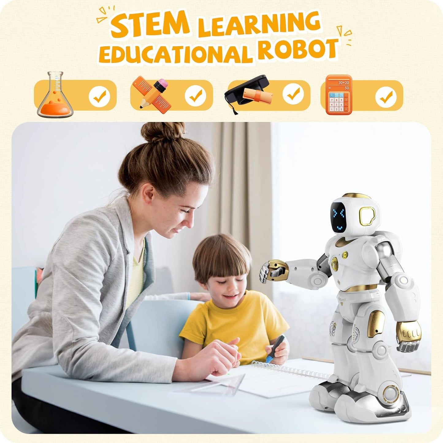 Ruko 1088 Large Robot Toys for Boys, STEM Programmable Remote Control Robot, Electronics Educational Birthday for Kids 4 5 6 7 8 Year Old, Green
