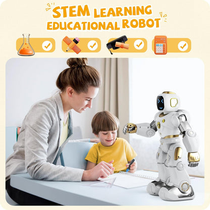 Ruko 1088 Large Robot Toys for Boys, STEM Programmable Remote Control Robot, Electronics Educational Birthday for Kids 4 5 6 7 8 Year Old, Green