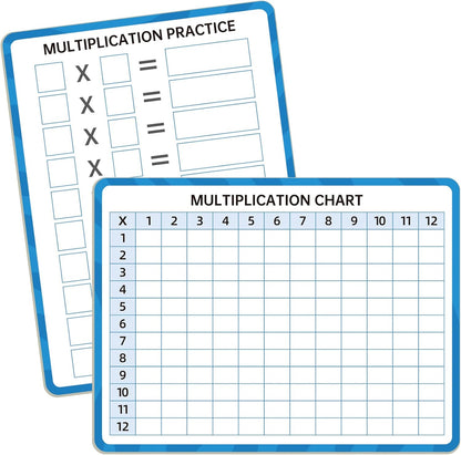 Dry Erase Number Line Whiteboard, 9" x 12" 1-100 Number Double-Sided Math Practicing Chart, Homeschool Supplies，Educational Tools for Kids Students Classroom