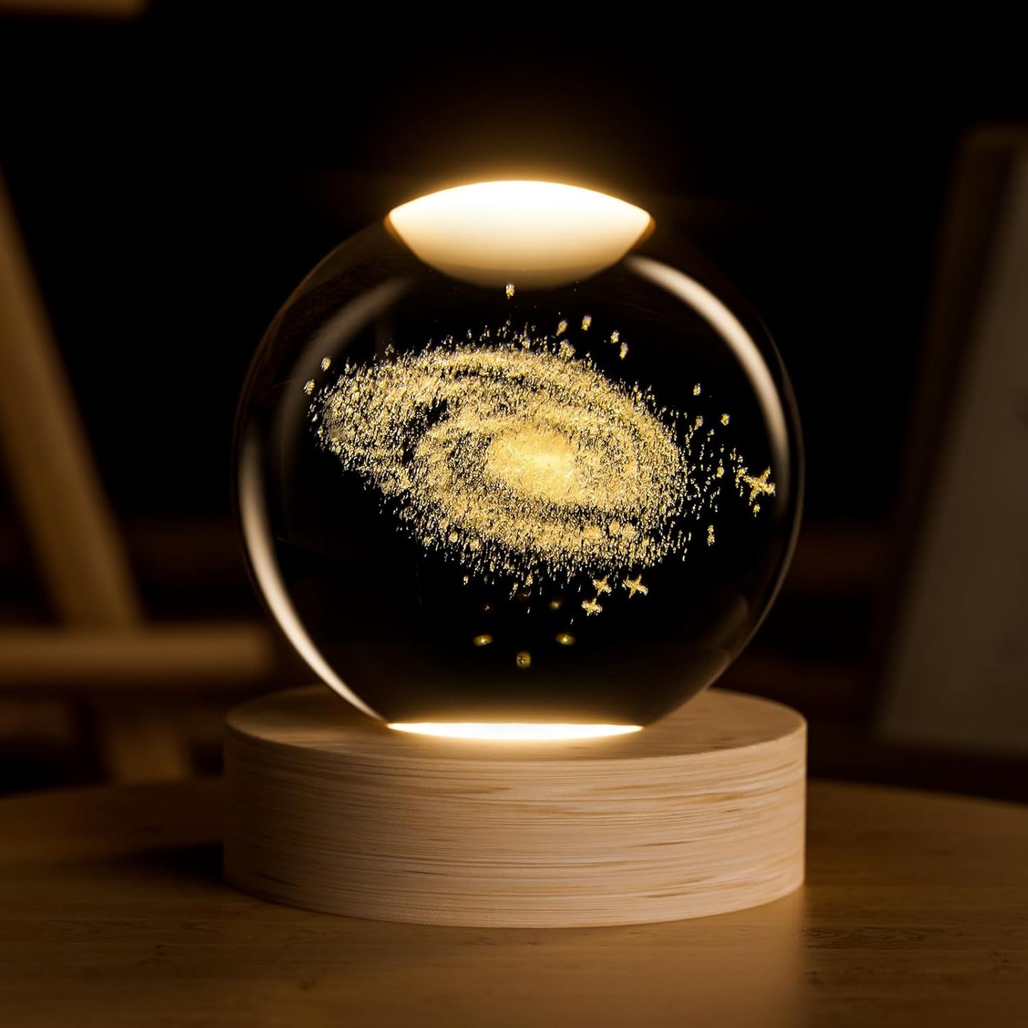 3D Solar System Crystal Ball, 2.4in Universe Gifts Decorative Quartz Glass Ball, Space Laser Engraved Model Astronomy Decor, Physics Display Sculpture Home Decor Crafts for Friends Mom Women Boys