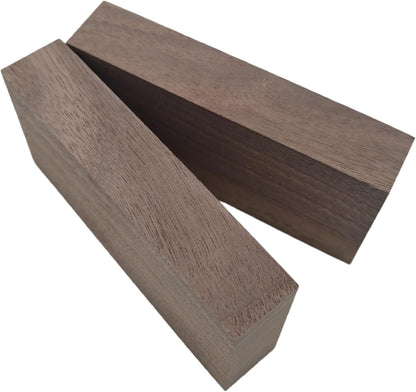 2PCS Unfinished Walnut Wood Blocks for DIY Crafting,Scroll Saw, Woodworking, Wood Carving,Burning,Laser Cutting,Engraving, CNC Cutting, Painting, Fretwork (5.9 x 1.96 x 0.78)