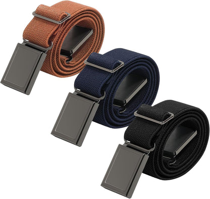 AWAYTR 3 PCS Kids Adjustable Magnetic Belts - Easy to Use Magnetic Buckle Belt for Boys and Girls
