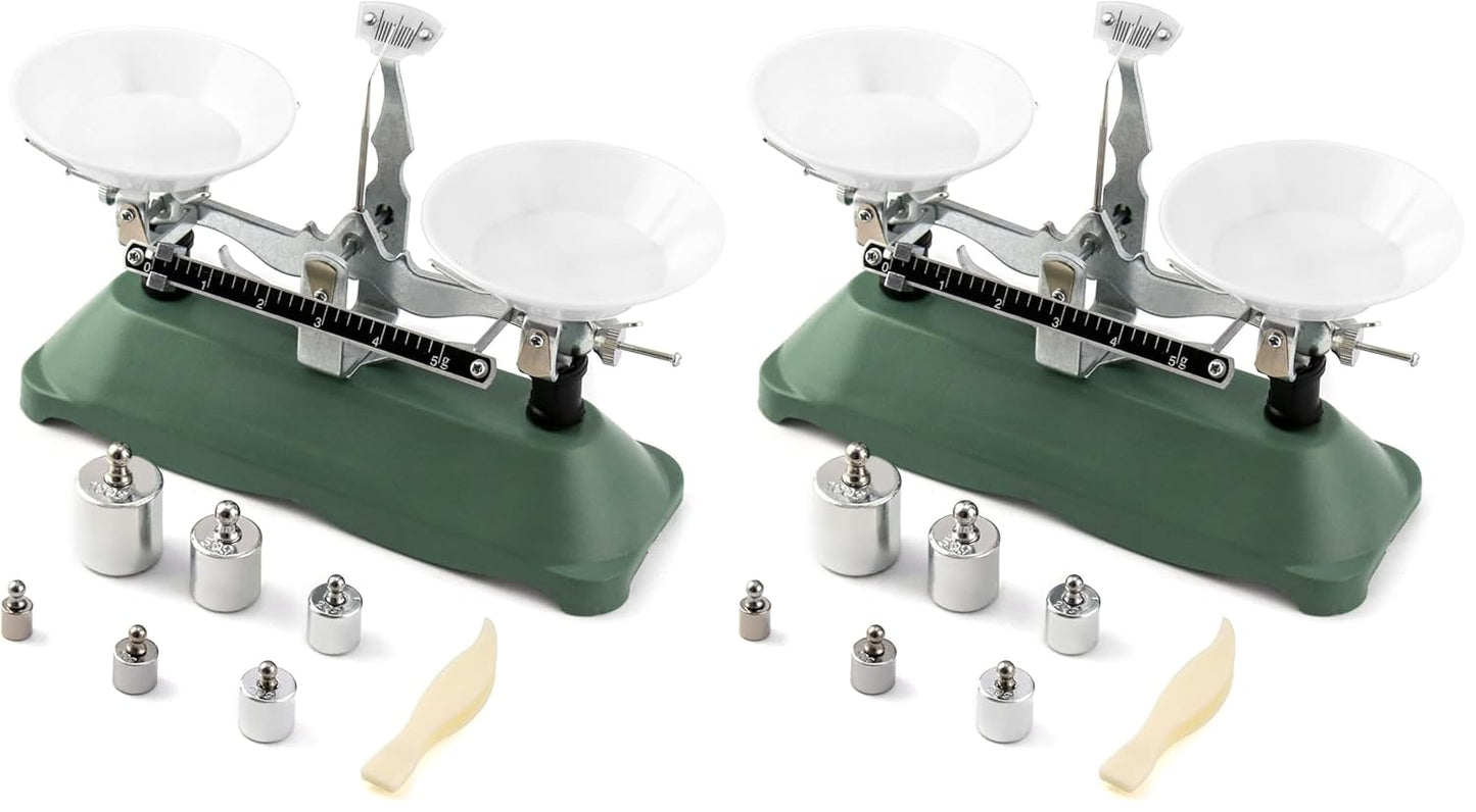 QWORK Balance Scale, 200g / 0.2g, Mini Laboratory Triple Beam Balance Beam Scale for Teaching Tool