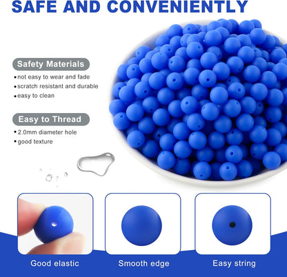 65Pcs 19mm Silicone Beads for Keychain Making Bracelet Necklace, Bulk Round Silicone Beads for Pens（Christmas Green） - Colors A