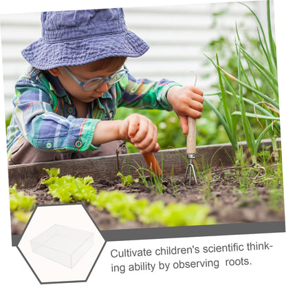 VICASKY Boy Girl Gardening Mini Greenhouse Root Viewer Educational Starter Trays for Indoor Plant Growth and Science Exploration Transparent Design for Young Learners