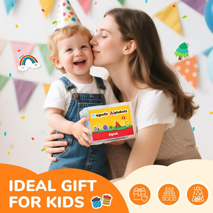 JoyCat Fridge Magnets for Toddlers & Kids – 26 Cute A-Z Objects, Large Magnetic Refrigerator Toys, Fun Educational Learning Gifts for Girls and Boys 2 3 4 5 Years Old