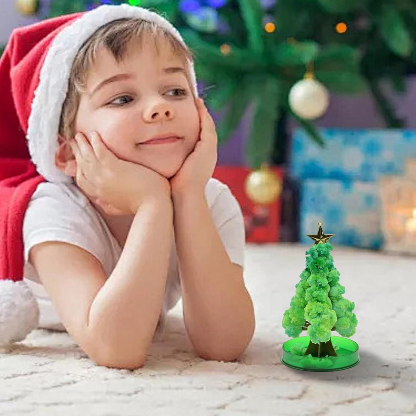 Mini Christmas Tree Magical DIY Crystal Growing Kit Educational Novelty Crystal Christmas Tree for Boys Girls Gifts