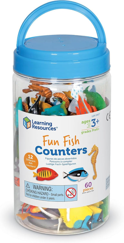 Learning Resources Farm Animal Counters - 60 Pieces, Ages 3+ Toddler Learning Toys, Farm Animals Toys, Develops Counting and Matching Skills