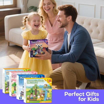 100PCS Magnetic Blocks, Magnet Tiles Toys for Kids, Magnetic Building Blocks Cubes, STEM Montessori Stacking Magnets for Kids, Birthday Gifts for Boys and Girls Age 3+ Years Old