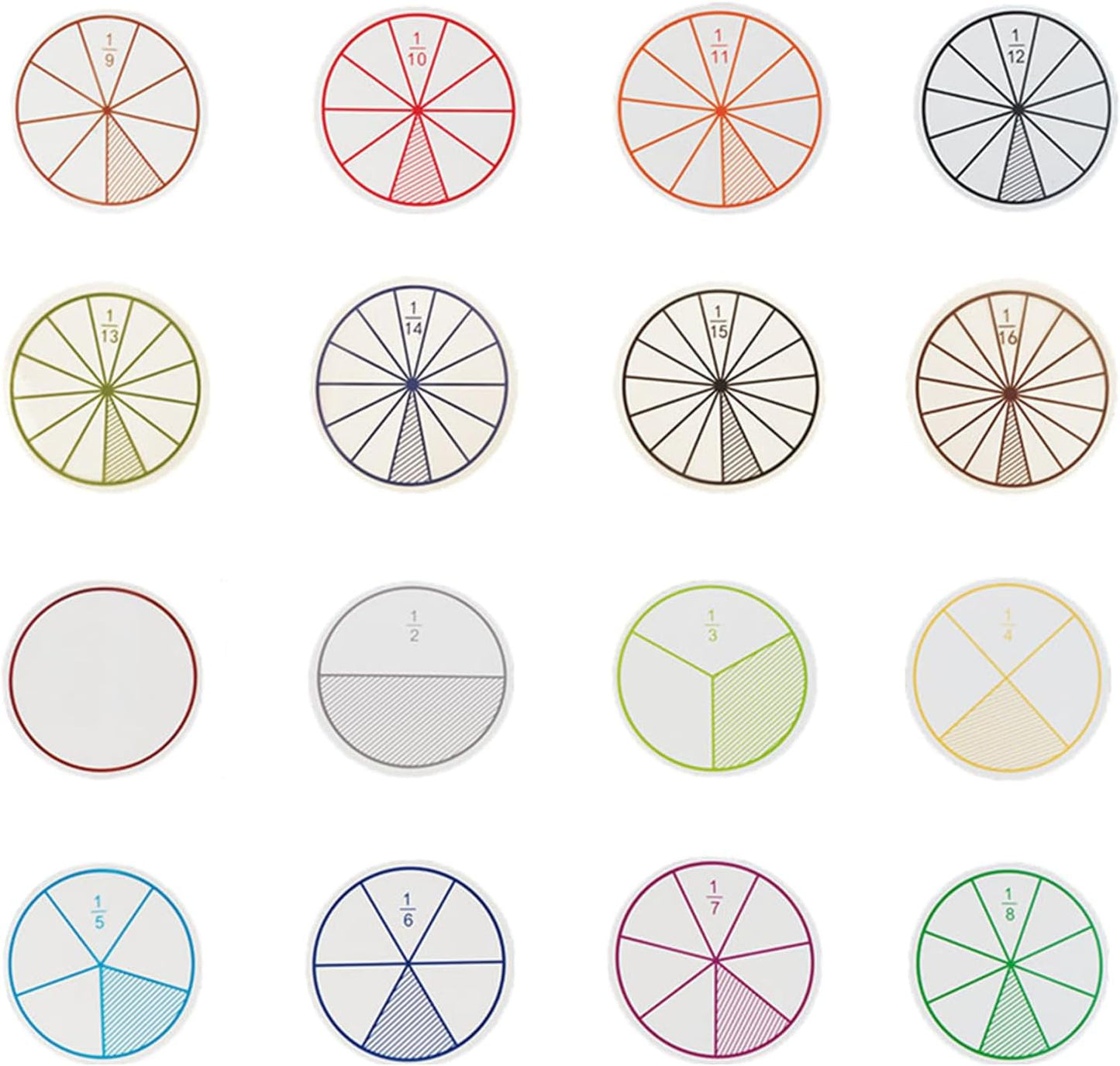 Fractions Circles Interactive Fraction Discs Fraction Mathematics Learning Aid for Student Teacher Student Math Learning