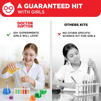 Doctor Jupiter Girls' Science Kit for Kids Ages 8-10-12-14 for 8,9,10+ Year Old Girls | Chemistry Set, STEM Toy Kit with 135+ Experiments | Learning & Educational Projects