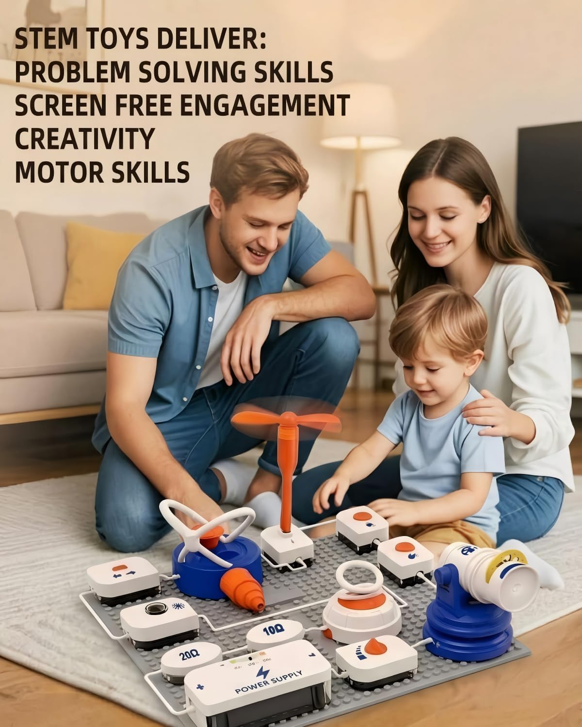Science STEM Kits for Kids, Electronics Exploration Kit, 66 Pcs DIY Circuit Parts, Over 1200 Projects, STEM Educational Toy Gifts for Kids Boys Girls Ages 3 4 5 6 7 8 9 10 11 12, Color Project Manual