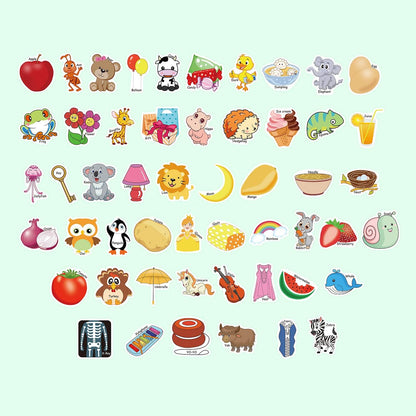 ZazzyKid Magnetic Foam Objects for Kids: 52 Toys of ABC Alphabet for Baby Early Education Fridge Magnets