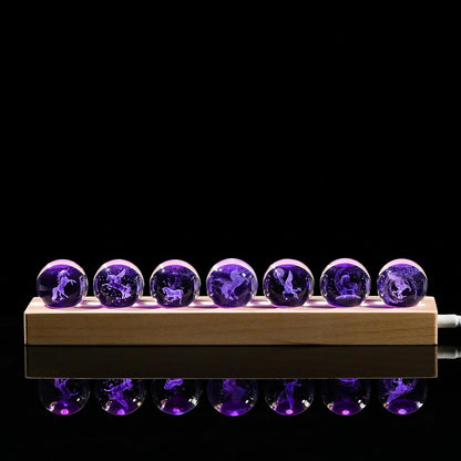 3d Crystal Ball Solar System Crystal Ball with Led Lamp Base - Best Birthday Science Gifts For Man Teacher Boy Kids Girls Men - Galaxy Jupiter Saturn Moon Earth Solar System Space Astronomy Gifts