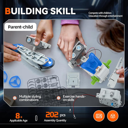 Jiakora 12-in-1 STEM Robot Kit Toys for Kids 8-12 12-16, DIY Robot Building Educational STEM Science Kits for Kids Age 8-12 12-16, 8 9 10 11 12 13 14 15 16 Year Old Boy Birthday Gifts