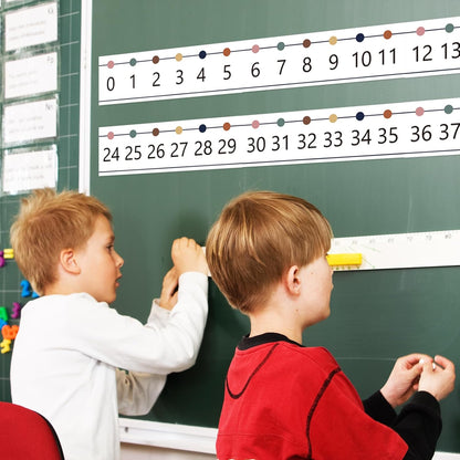 Number Line Bulletin Board Border,0-100 Number Line for Classroom Wall Decor,Math Bulletin Board Border Classroom Decoration