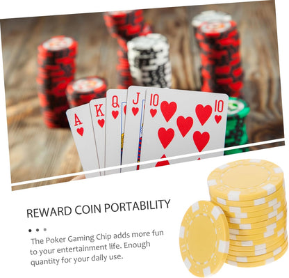 50Pcs Plastic Gaming Chips for Poker Counting Chips for Math Learning and Games Portable Entertainment Tokens for Family and Friends Gatherings