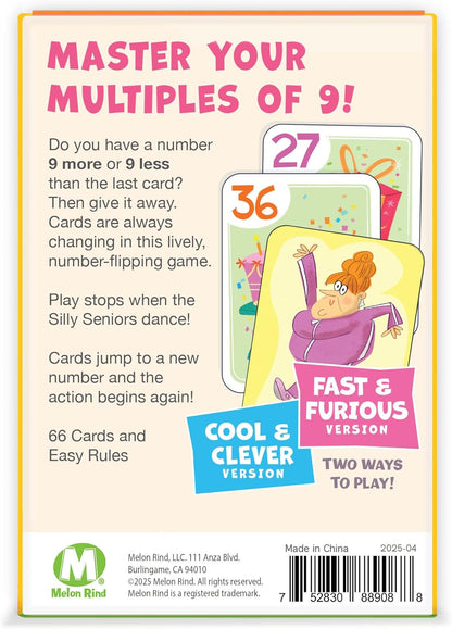Melon Rind Jump 1, Math Game for Kids Learning Adding and Subtracting by 1, Lively, Card Game, Quick Activity for Boosting Math Confidence, Easy Screenless Fun, Perfect for Kindergarteners, Ages 5+