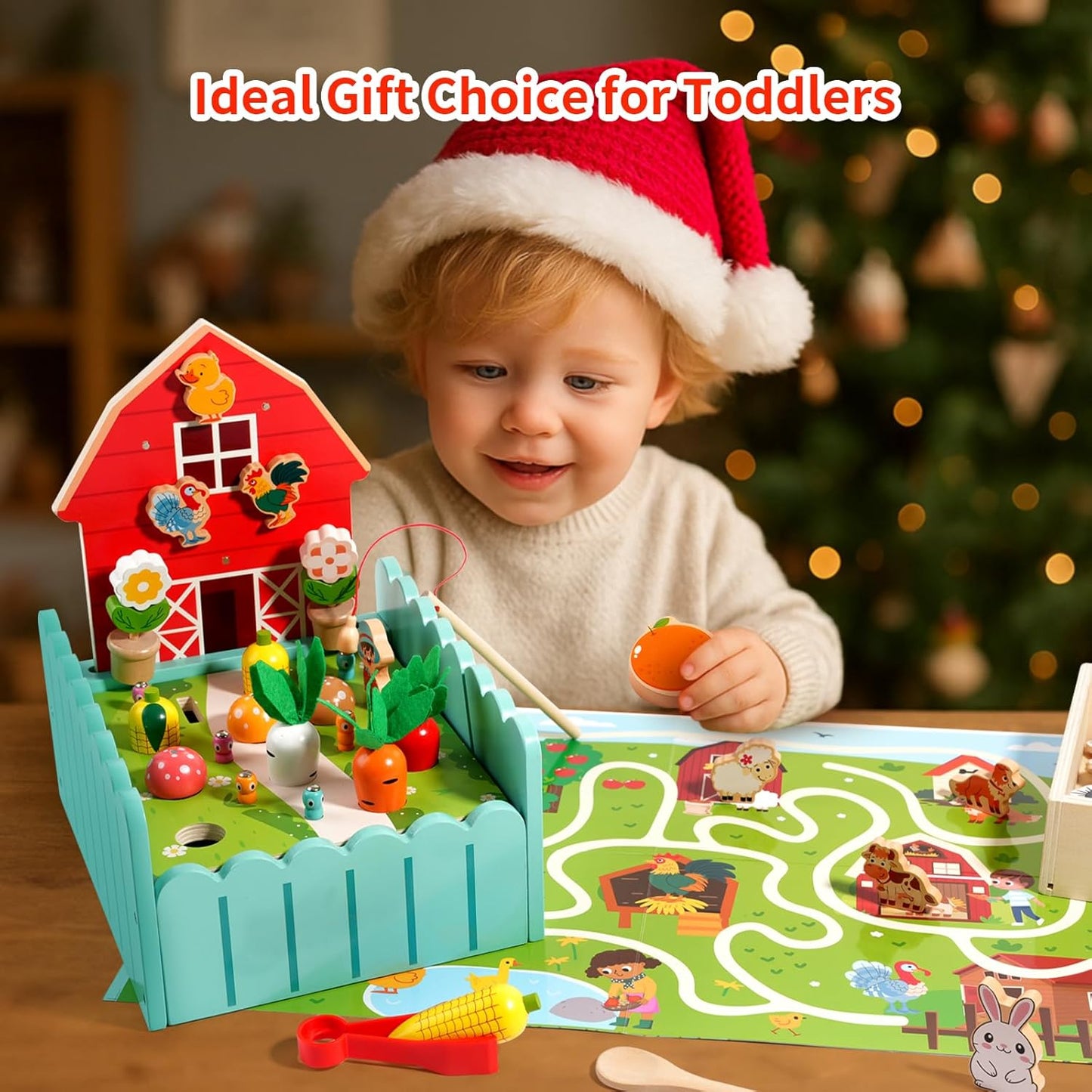 INIFEIDALA Toddlers Montessori Wooden Educational Toys for 2 3 4 Year Old | Birthday Gifts for Boys & Girls,Preschool Learning Toys for Speech Therapy & Fine Motor Skills Development