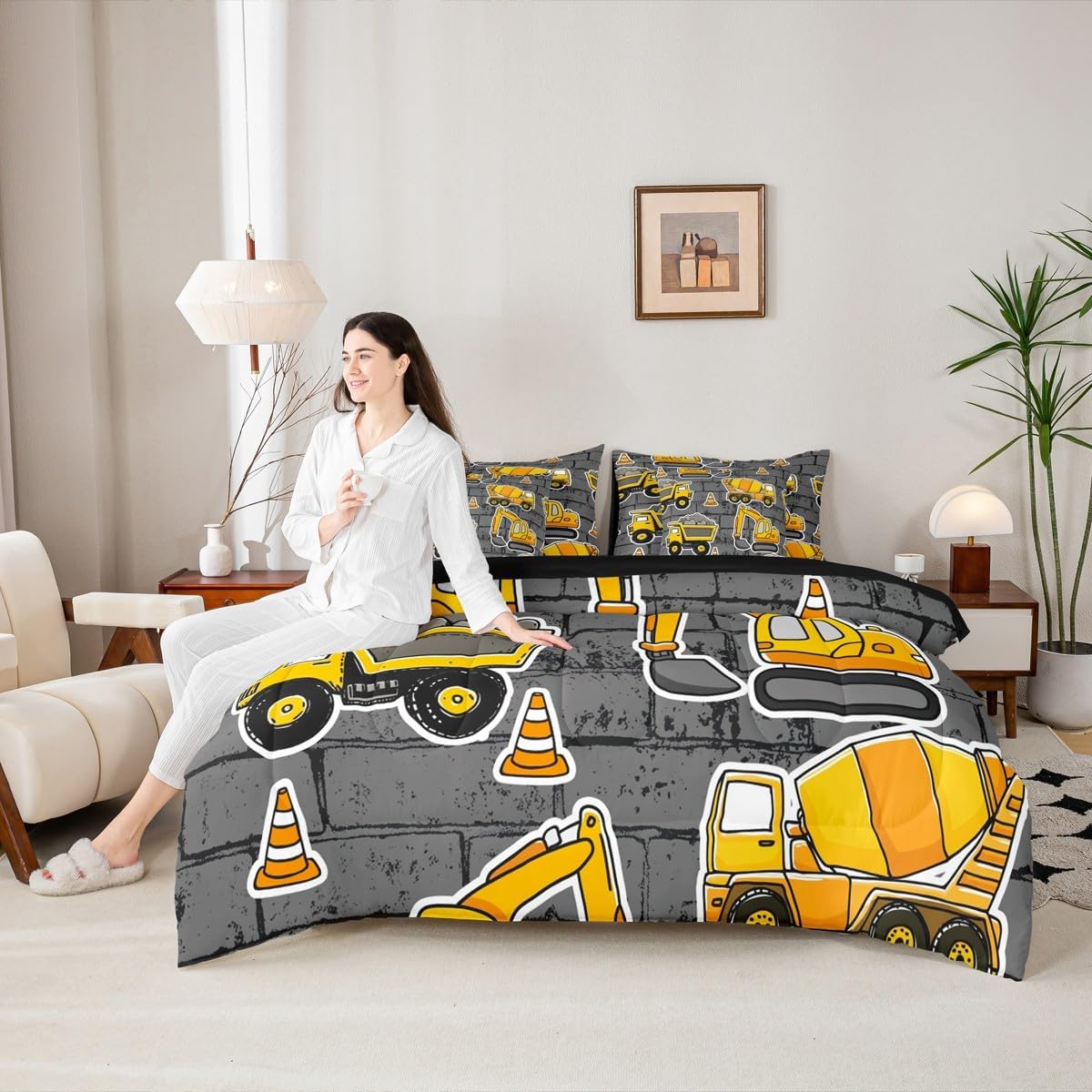 Erosebridal Chemistry Comforter Set with Sheets Full Size Periodic Table of Elements Bed in A Bag 7 Piece Science Chemistry Lovers Bedding Set for Kids Boys Children Bedroom Modern Black Bed Sets