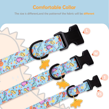 Faygarsle Dog Collar for Small Medium Large Dogs Colorful Puppy Collars for Female Dogs Toy Building Blocks Patterned Pet Collars for Summer Spring Wedding Puppy Girl Dog Collar M