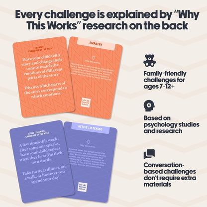 Building Resilience 52 Challenge Conversation Cards for Kids & Parents | SEL Emotional Intelligence | Social Emotional Learning Activities | Life Skills Classroom Must Haves | Teachers & Counselors