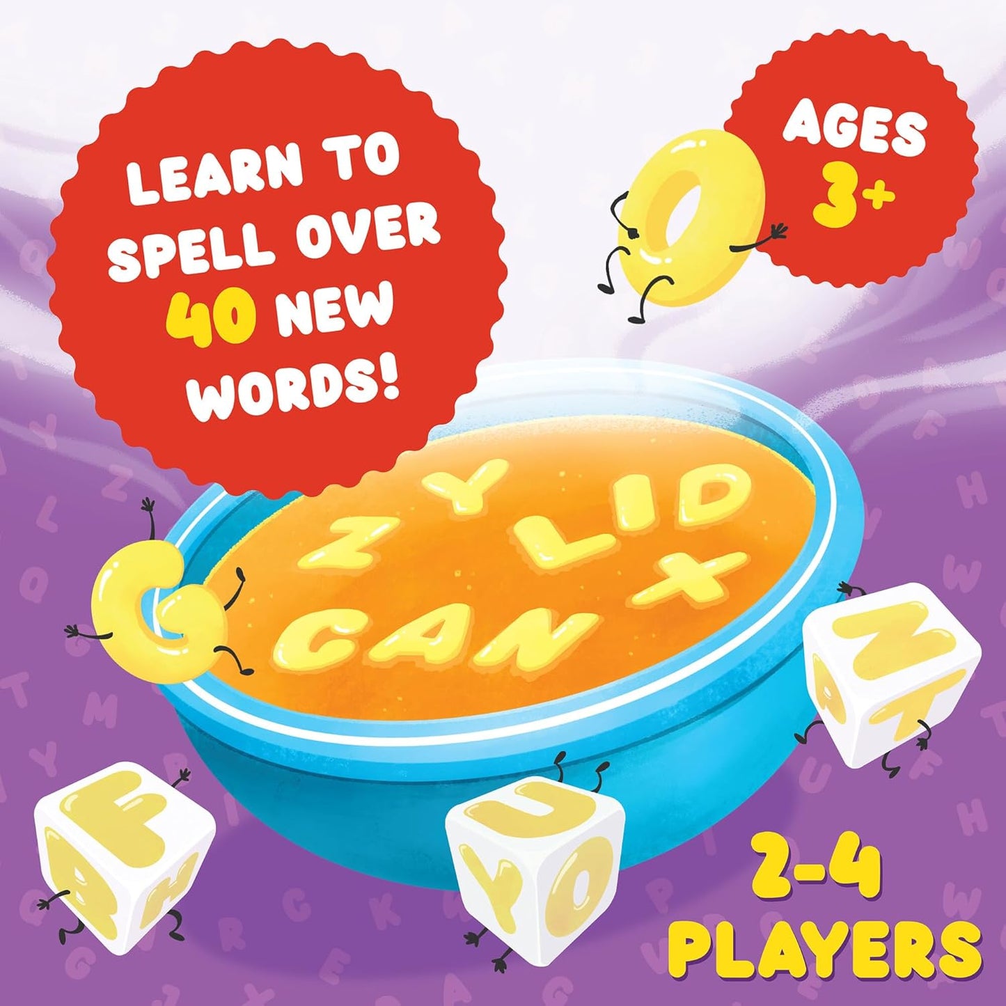 Peaceable Kingdom Alphabet Soup Spelling Game - Educational Boardgame for Kids Aged 3 and Up - Preschool Learning Activities - Kindergarten Learning Games