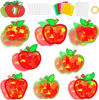 32 Sets Outer Space Suncatchers Craft Kit DIY Window Stained Glass Effect Planet Astronaut Alien Paper Crafts Home School Classroom Decoration Kid Birthday Gift Creative Art Project Activity Game - Colors A
