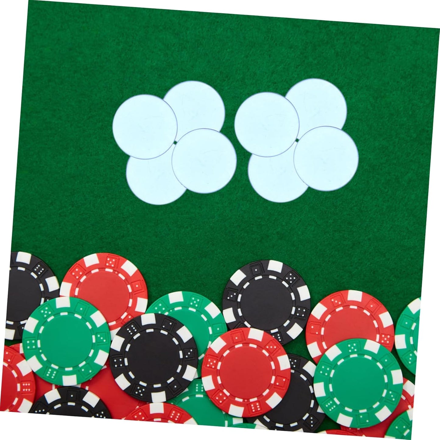 100pcs Clear Bingo Chips Transparent Counting Chips for Math Learning Game Night Plastic Game Markers for Bingo Educational Activities